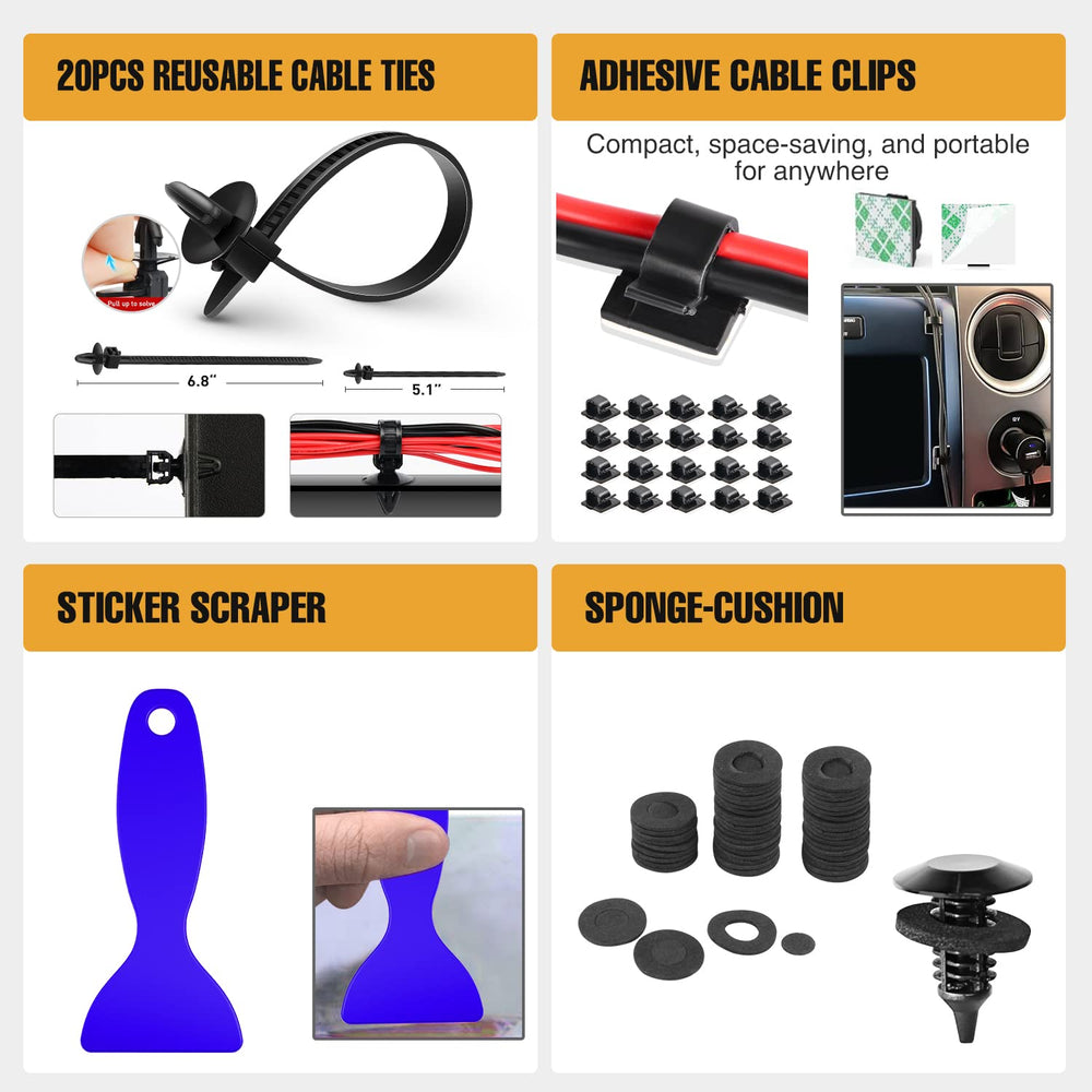 GOOACC car radio panel removal tools for radios and emblems