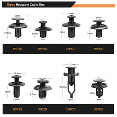 Close-up of durable black nylon fasteners from GOOACC