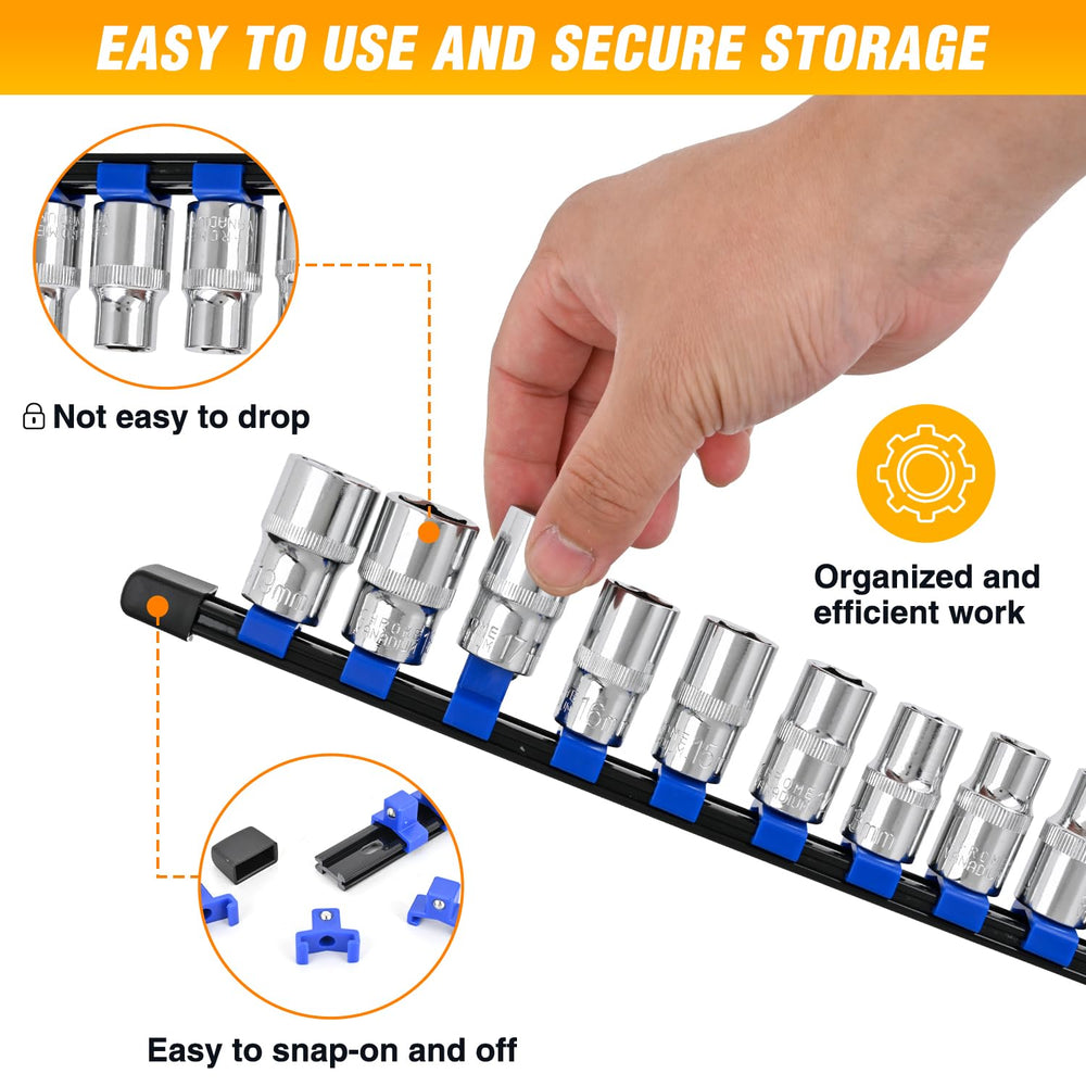 GOOACC socket clip 3-8inch close-up displaying accessible mid-size sockets
