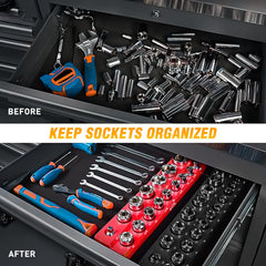 GOOACC drawer-ready organizer keeps tools within reach.