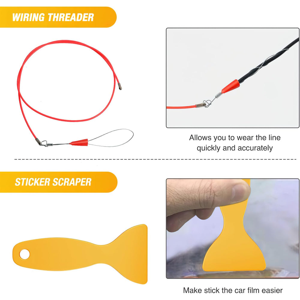 GOOACC stainless steel stereo removal tools for head unit access