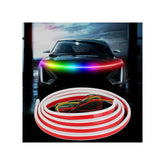 Goodream car hood light strip 70-inch provides vivid RGB illumination for eye-catching nighttime glow.