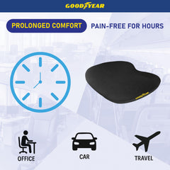 Goodyear built-in handle seat cushion is easy to grab for travel or commuting