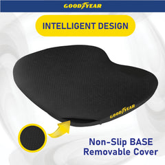 Goodyear car-seat suitable cushion improves comfort during drives and long trips