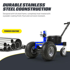 Goodyear electric dolly heavy duty frame supports up to 3600 pounds.