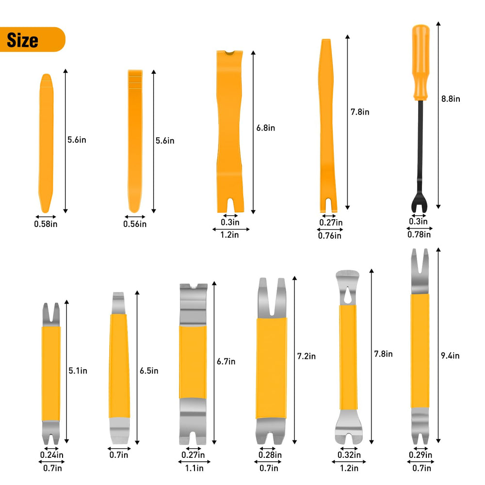 GOOACC nylon pry tools reduce scratches on delicate surfaces during removal.