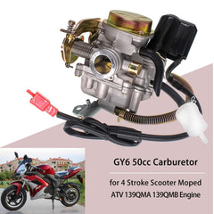 GOOFOUND carburetor side install view highlights plug‑and‑play setup