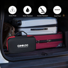 GOOLOO Eva protection case external dimensions for space planning.