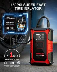GOOLOO A3 BOOST button in action supports starting a weak battery