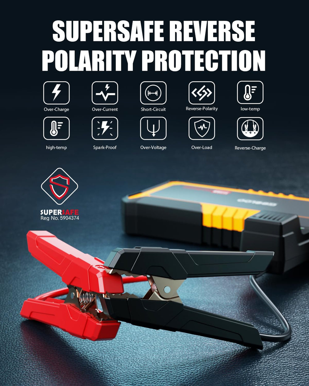 GOOLOO GP3000 LED flashlight for emergency visibility at night