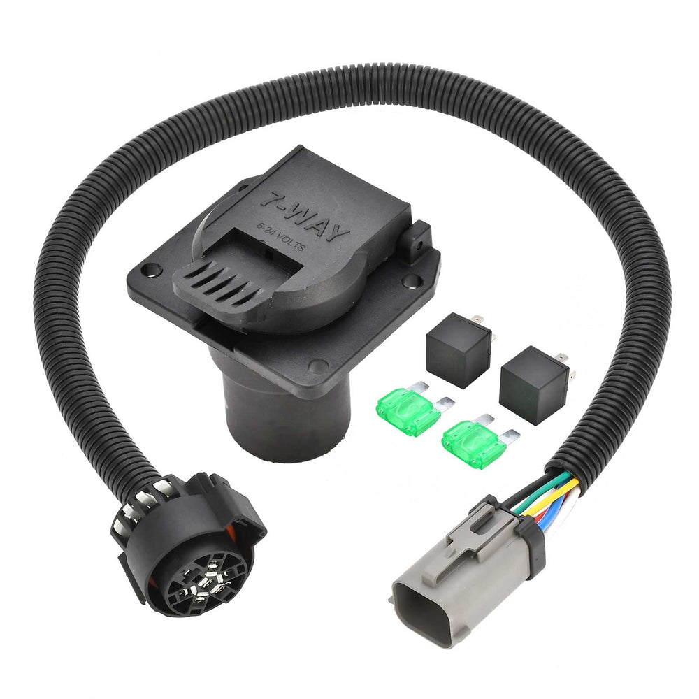 Goopool 55243 7-pin harness installed on Ford F-250 for trailer wiring