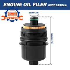 Goopool Jeep Wrangler Ecodiesel filter assembly, ready replacement for 2020-2023 models.
