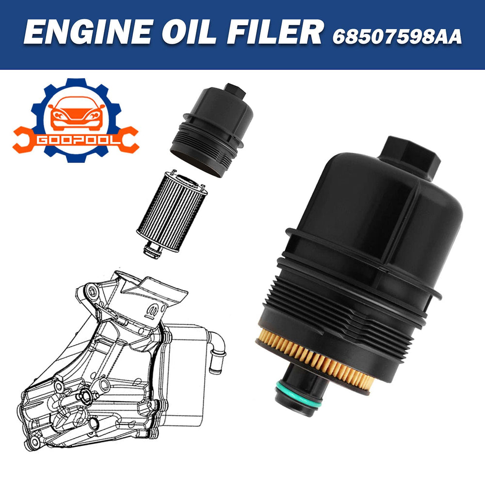 Goopool Ram 1500 DT Ecodiesel filter, accurate fit for efficient oil filtration.