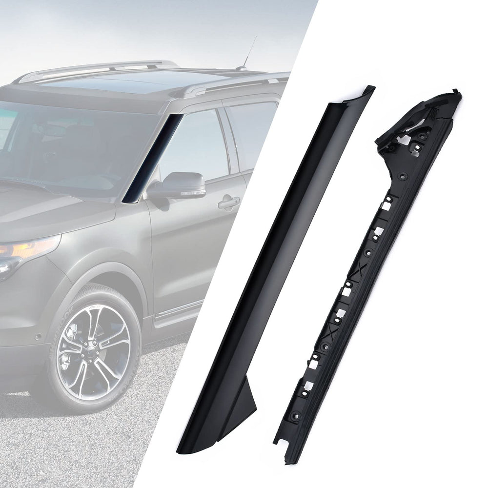 Goopool windshield A-Pillar molding left driver side for Ford Explorer 2011-2019, direct-fit replacement.