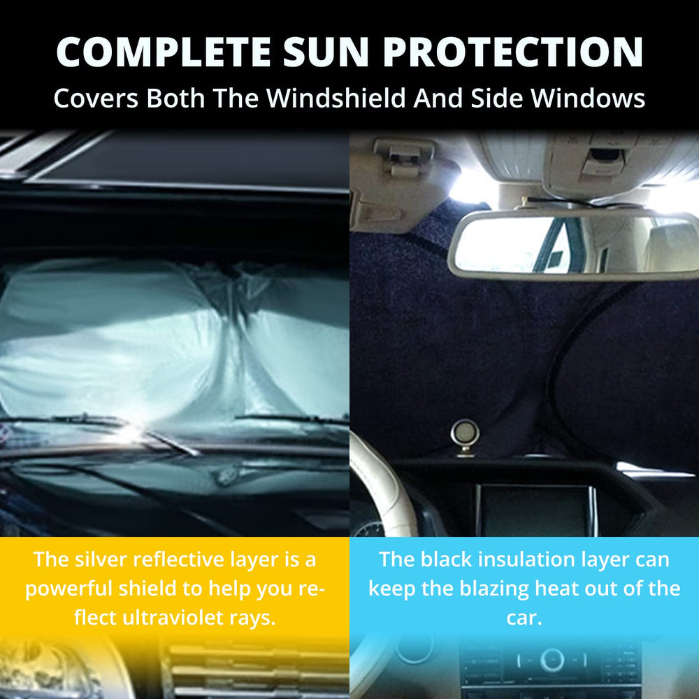 GOOSLA side-window shade enhances privacy and glare control on long hauls.