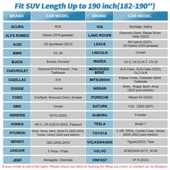 GORDITA universal fit illustration with dimensions 191x75x73 inches.