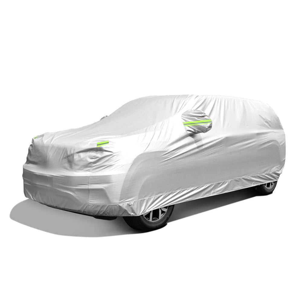 GORDITA SUV car cover on a vehicle provides waterproof all-weather protection.