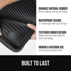 GORILLA GRIP boot tray raised edge holds liquids during wet weather