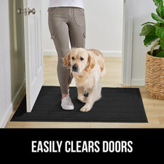 Gorilla Grip deep grooves create a water barrier to protect floors