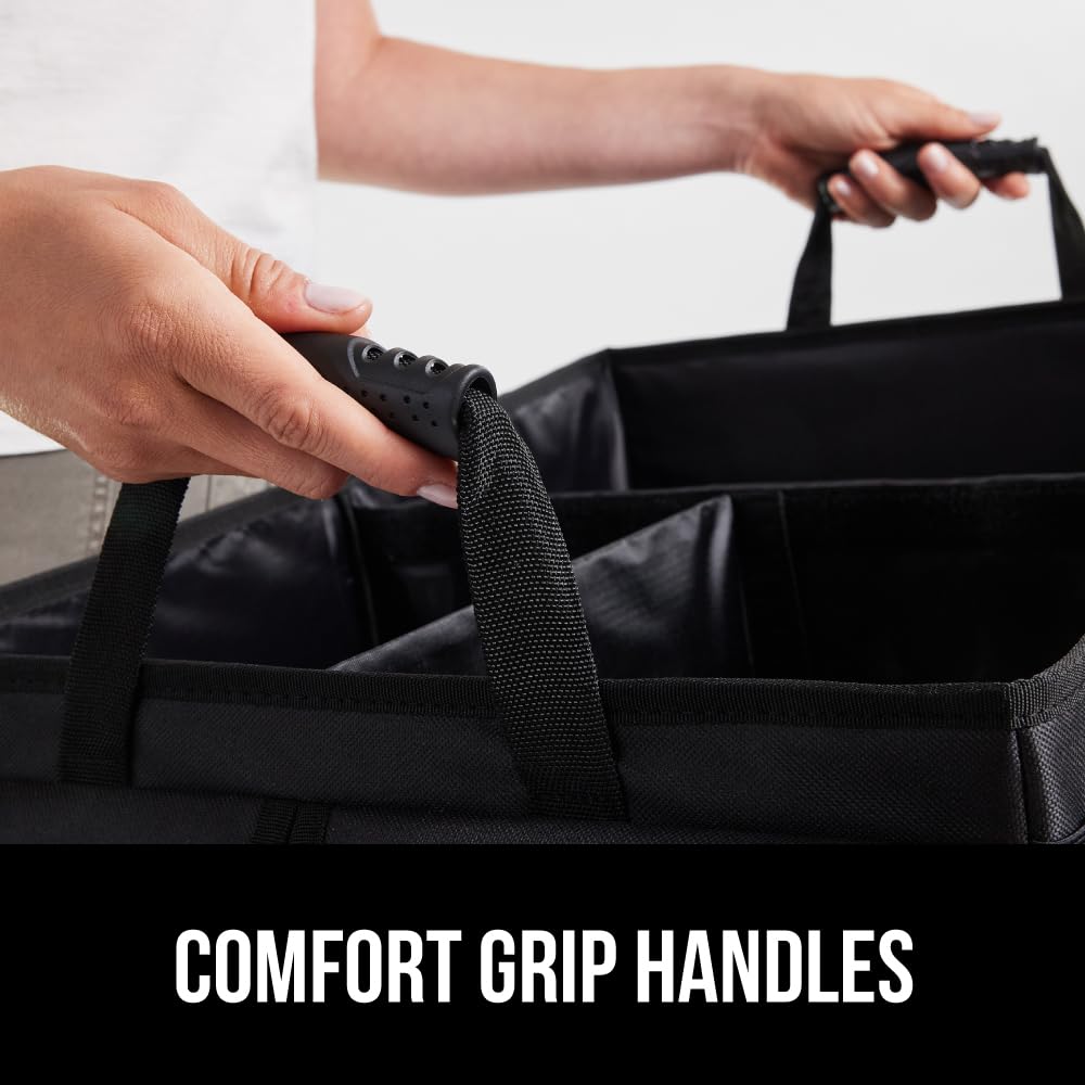 GORILLA GRIP handles groceries and gear with large capacity for cars