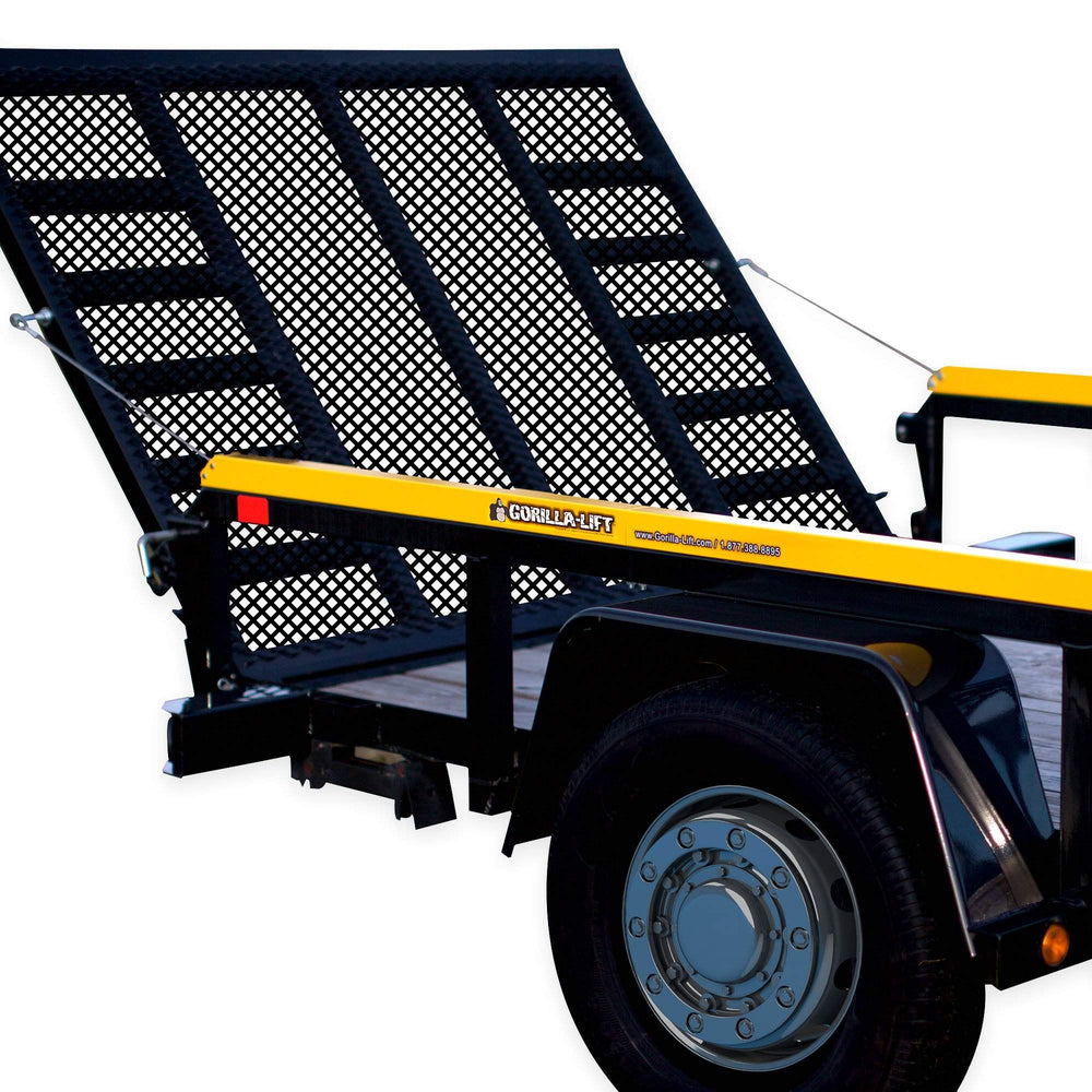 GORILLA-LIFT two-sided tailgate lift assist in action easing heavy loads.