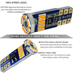 Gorromp 4014 SMD LED close-up showing bright amber diode quality for cab lights.