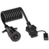 Goupchn 7-to-5 coiled trailer adapter in use keeps wiring tidy