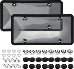 Goura Cristata clear license plate protector kit protects against dirt and scratches.