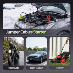 Govel portable booster cables ready for emergencies with your Ryobi battery as power source.