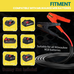 Govel jumper cables with alligator clips for secure battery connections.