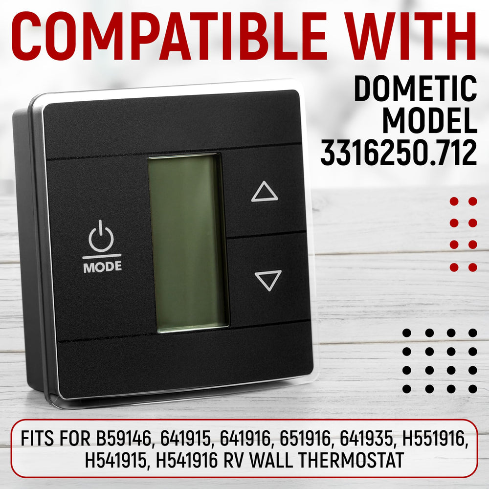 Granatan thermostat shown with Dometic 3316250.712 compatibility for easy swap.