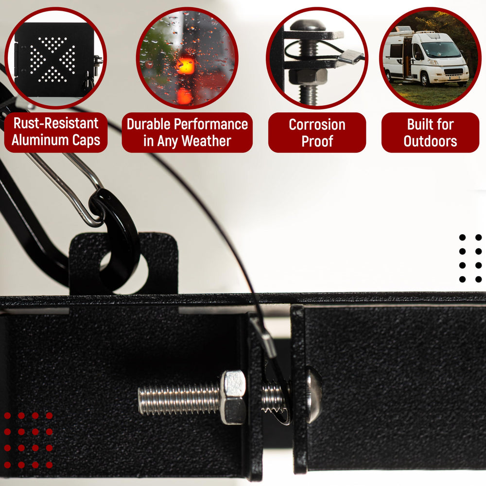 Granatan bumper end cap with rubber pads for a tight, rattle-free fit.