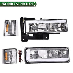 GRAND ORANGE LED DRL headlight assembly close-up lens with clear optics