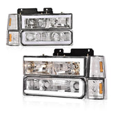 GRAND ORANGE LED DRL headlight assembly front view showing clear optics and daytime light ring