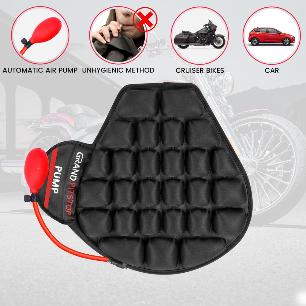 GRAND PITSTOP air pump valve enables quick inflating for personalized comfort.