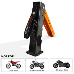 Grand Pitstop maintenance stand with adjustable height knobs for precise positioning