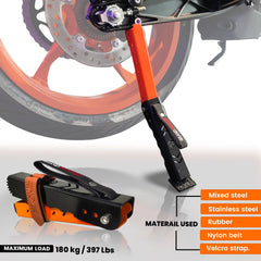 Grand Pitstop stand folded for compact storage under seat or in trunk
