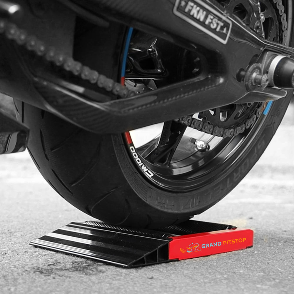 GRAND PITSTOP wheel roller stand durable materials; corrosion-resistant design.
