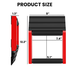 GRAND PITSTOP wheel roller stand guarded base; non-slip stability during maintenance.