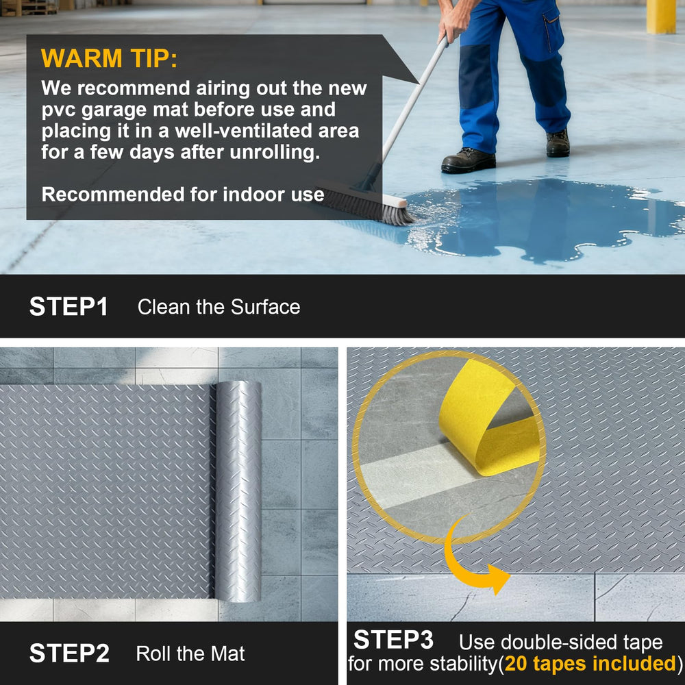 Grandroad Auto gray mat complements industrial spaces with durable protection.