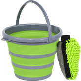 GreatCool collapsible 10L bucket ready for transport and storage.