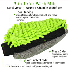 GreatCool weave microfiber side targets glass and hard stains.