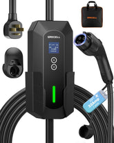 GRECELL Level 2 EV charger unit with 25ft cable for home charging