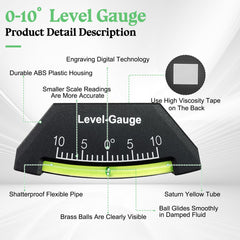 Green living brass inclinometer provides reliable tilt indication