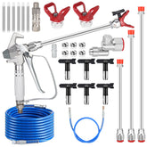 GregYoung 23-piece paint sprayer kit top view shows complete components for professional results