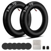 GREHUA 3.00-10 inner tube with bent valve close-up, durable and mount-friendly.