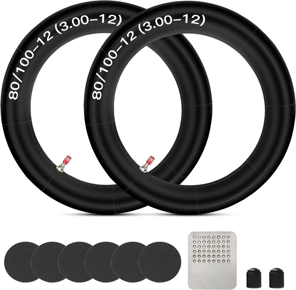 GREHUA 80/100-12 inner tube with straight valve for reliable trail rides