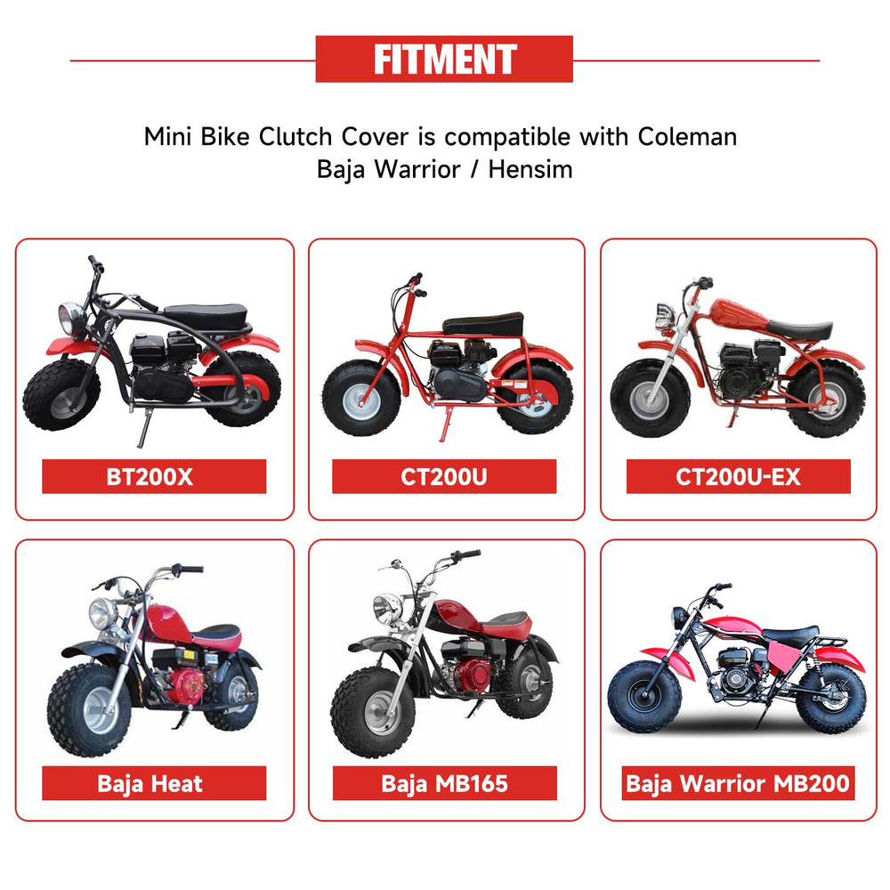 GREHUA mini bike clutch cover for Trail 200 with vented design