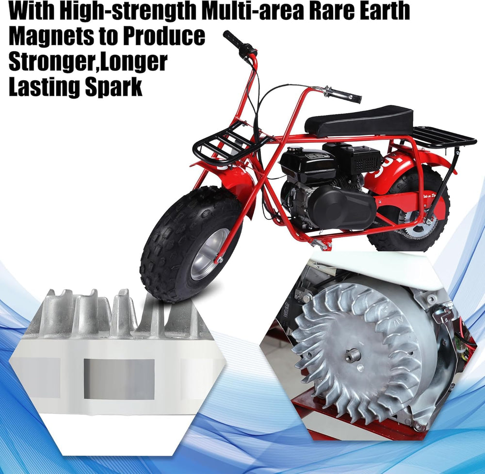 GREHUA packaging includes flywheel, spark plug, and key for upgrade