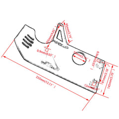 GREHUA skid plate mounting holes simplify installation on diverse pit bikes.